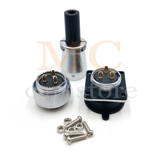 WS24 25A 500V 3Pin Waterproof Avition Connector,Industrial Power Connector - Picture 3 of 6