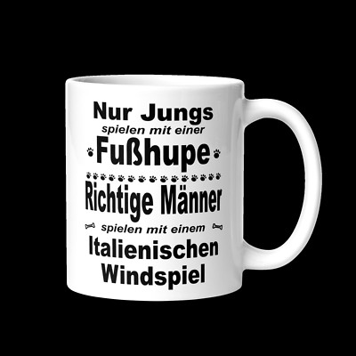 Windspiel Tasse - Mug Nur Jungs spielen mit Fußhupe Männer Geschenk