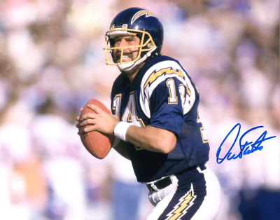 DAN FOUTS HANDSIGNED 8x10 COLOR PHOTO+COA FOOTBALL HOF SAN DIEGO