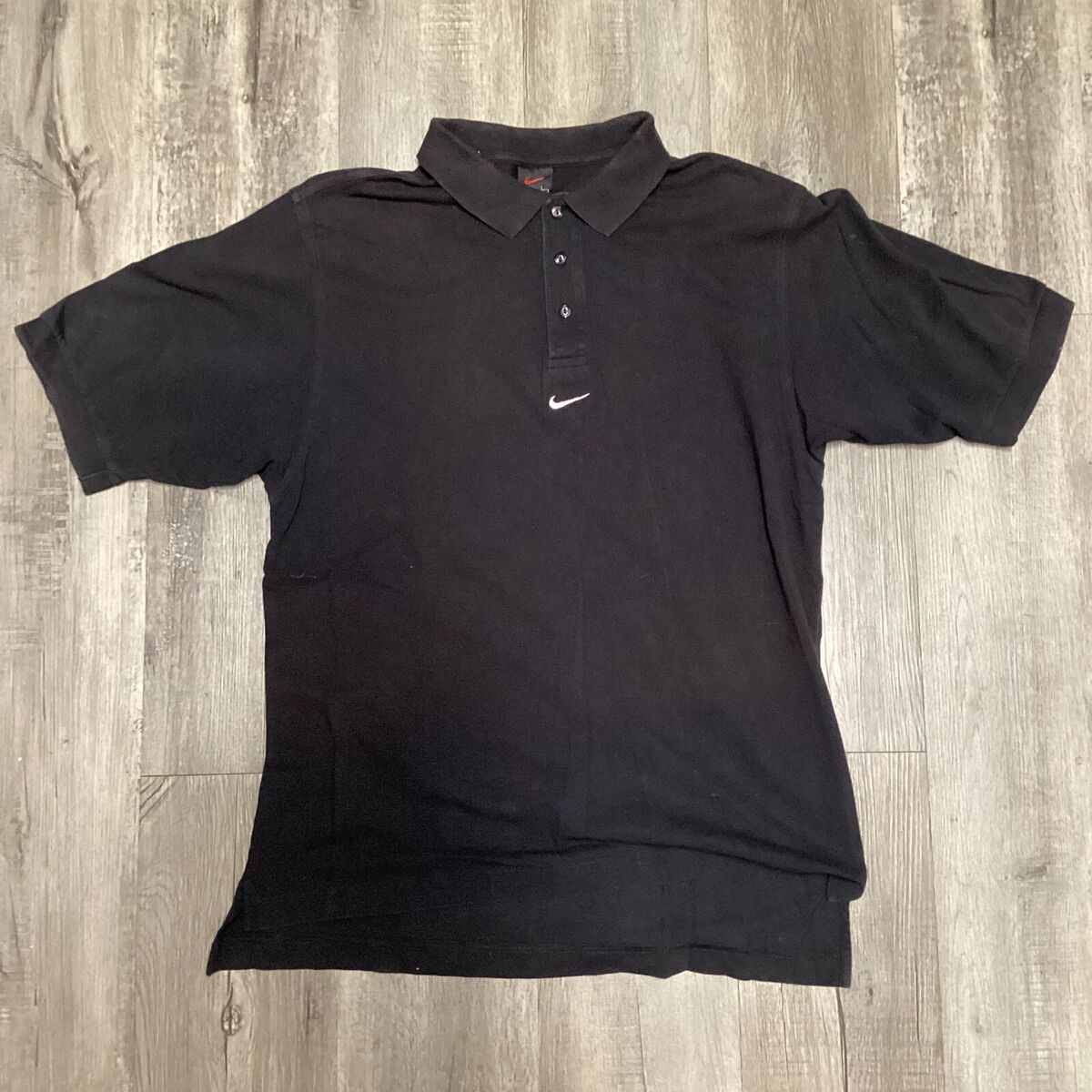 Vintage Y2K Nike Center Check Golf Polo Sz L Sun Faded Mini Vintage Y2K Nike Center Check Golf Polo Sz L Sun Faded Mini