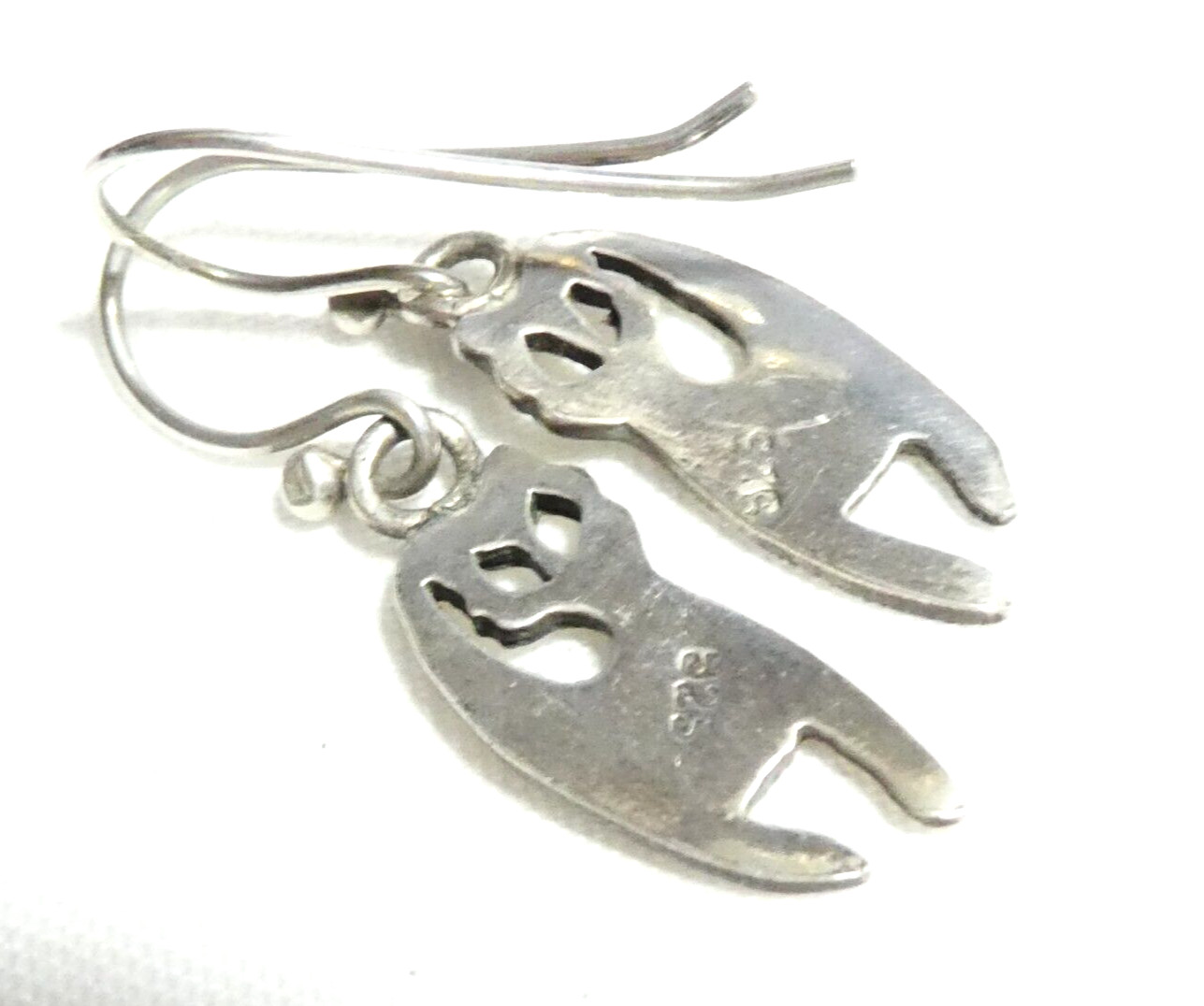 PRETTY Small Silver 925 Solid Little Cat Drop Dan… - image 5