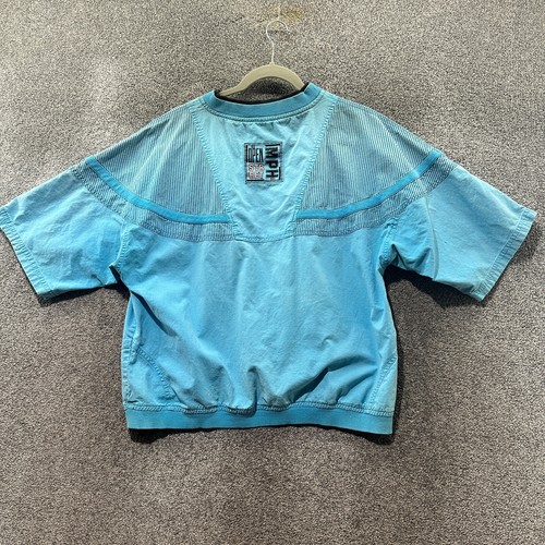 Felpa pullover grafica vintage anni 80 M blu retròfuturismo blokecore streetwear - Foto 2 di 15