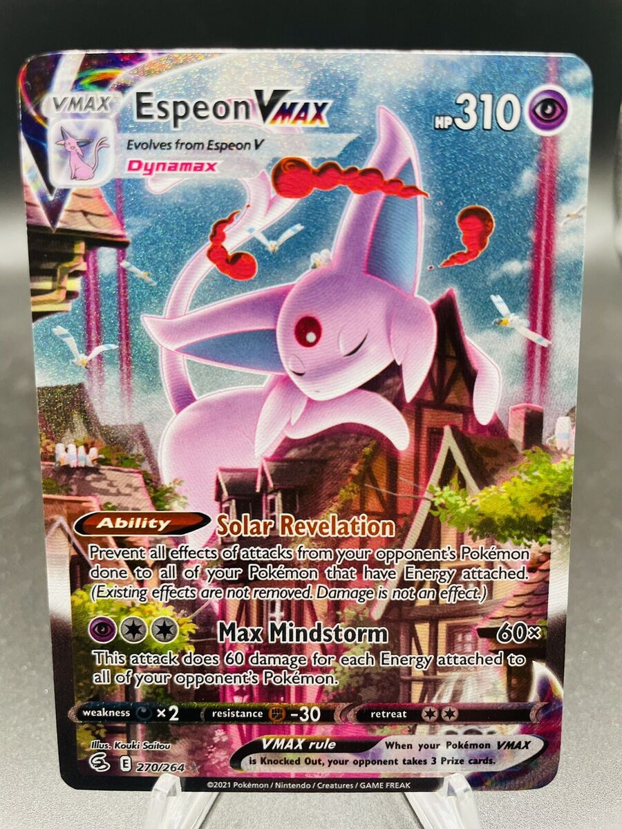 Pokemon Espeon VMAX 270/264 Alt Art Fusion Strike Secret Pokemon Espeon VMAX 270/264 Alt Art Fusion Strike Secret