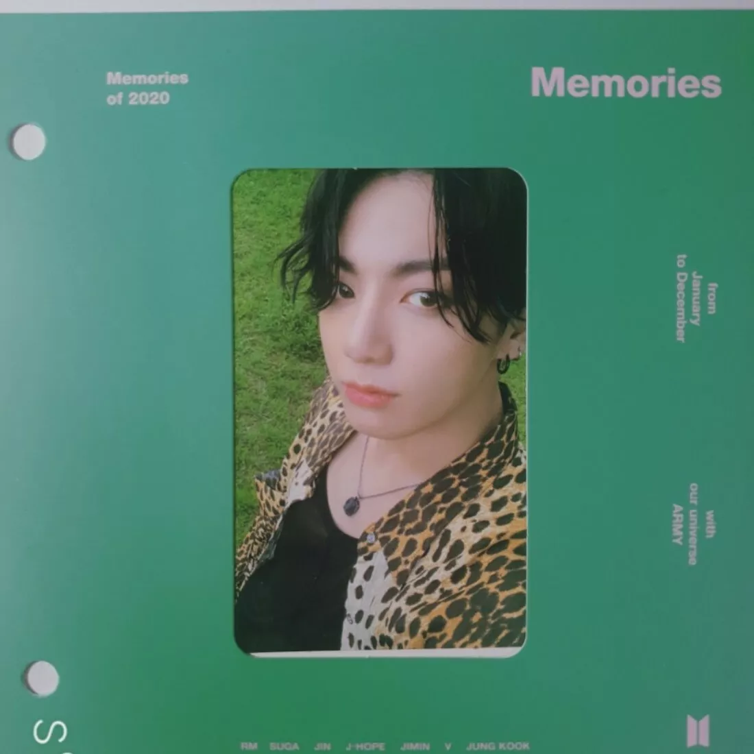 BTS Memories Of 2020 Blu-ray Jk Jungkook Photo card only | eBay