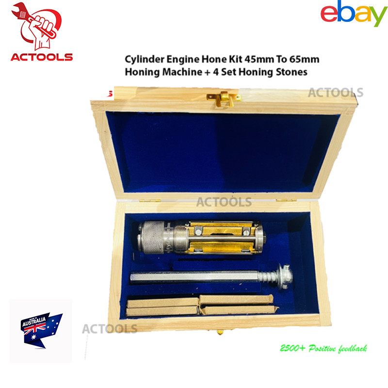 Cylinder Engine Hone Kit + 4 Set Honing Stones All Sizes Available AU ACTOOLS