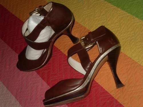 Zapatos botines Farrutx con Tacon torcido raro Sandalias plataforma y  hebilla | eBay
