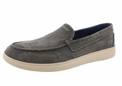 skechers mens canvas slip ons