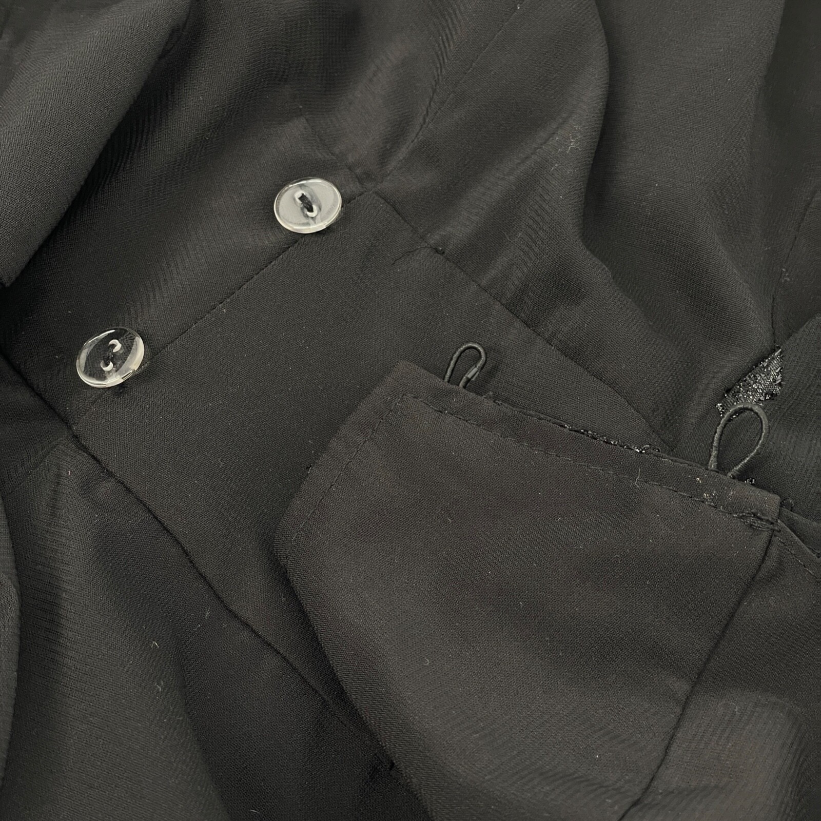 Ramy Brook womens size 4 Black Julie Midi Wrap Dress long sleeve lined thumbnail 11