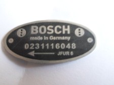 Typenschild Schild Bosch Verteiler 0231116048 jfur6 Porsche 911 pagode benz  s20