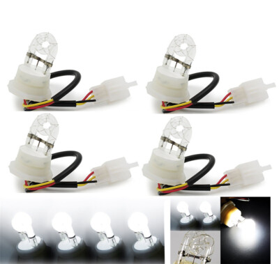 4pcs White HID Hide-A-Way Flash Strobe Spare Replacement Bulbs Tube Light DC12V