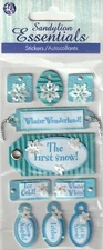RARE! Sandylion Essentials Vintage WINTER Snow Theme Tags 13944 FAST FREE ship!
