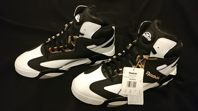 Reebok - Shaq Attaq - White Black Gold - 47 EU / 13 US - 100032830 - Neu