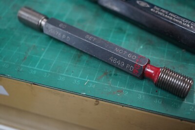 P ipe Machinery Cu Go & No Go Thread Plug Gage 1/2''-20 NF-3