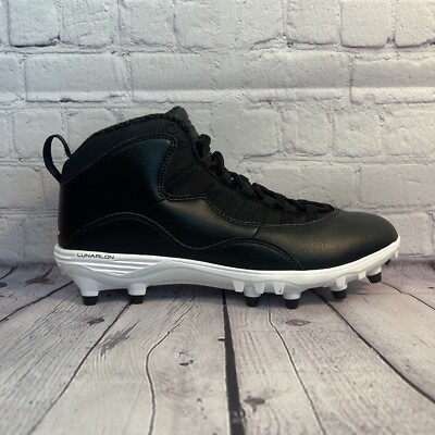 Nike Air Jordan 10 TD Mid Black White Football Cleats CQ2073-001