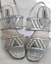 MARTINI OSVALDO - Sandali, argento, numero 41 - vintage