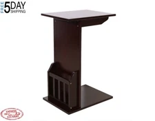 Side Table Sofa End L shape Bamboo Coffee Wood Tea Furniture Bedroom Living Room