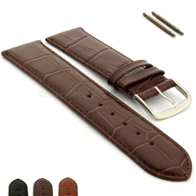 Extra Long Genuine Leather Watch Strap 16 18 20 22 24 26 Croco Louisiana MM