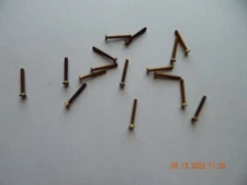 BRASS FLAT HEAD SLOTTED MACHINE SCREWS 5/40 x 1" 18 PCS. NEW-NOS