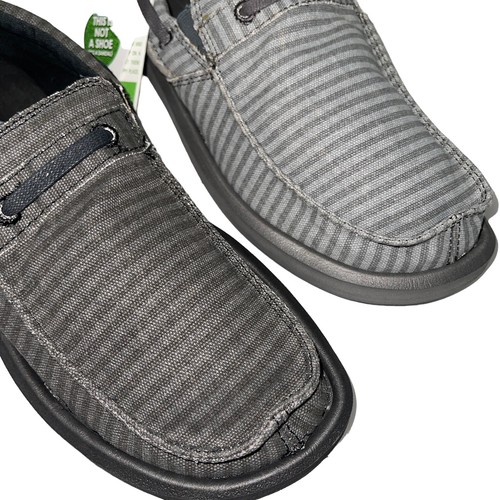 Sanuk Shoes Mens Sidewalk Surfer Canvas Washed Stripe Beach Loafers Skipjack - Picture 4 of 48
