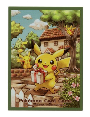 Pikachu's Present (Green) Individual Card Sleeve Pokemon Center Japan Original
