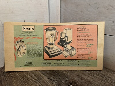 #ad VTG Sears Christmas Catalog Mini Maine Locations 1960’s $12.99
