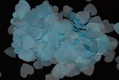 Pale Blue - BRIDE FUN Wedding Confetti - Love Heart Bio Degradable - Add CONES ? - Picture 9 of 17