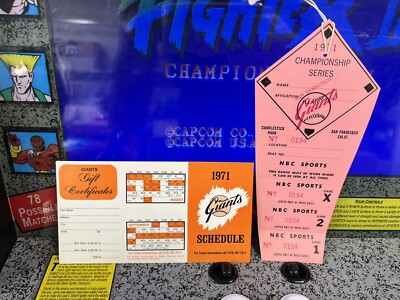 1971 San Francisco Giants Schedule & 1971 NLCS NBC Sports Media Press Pass