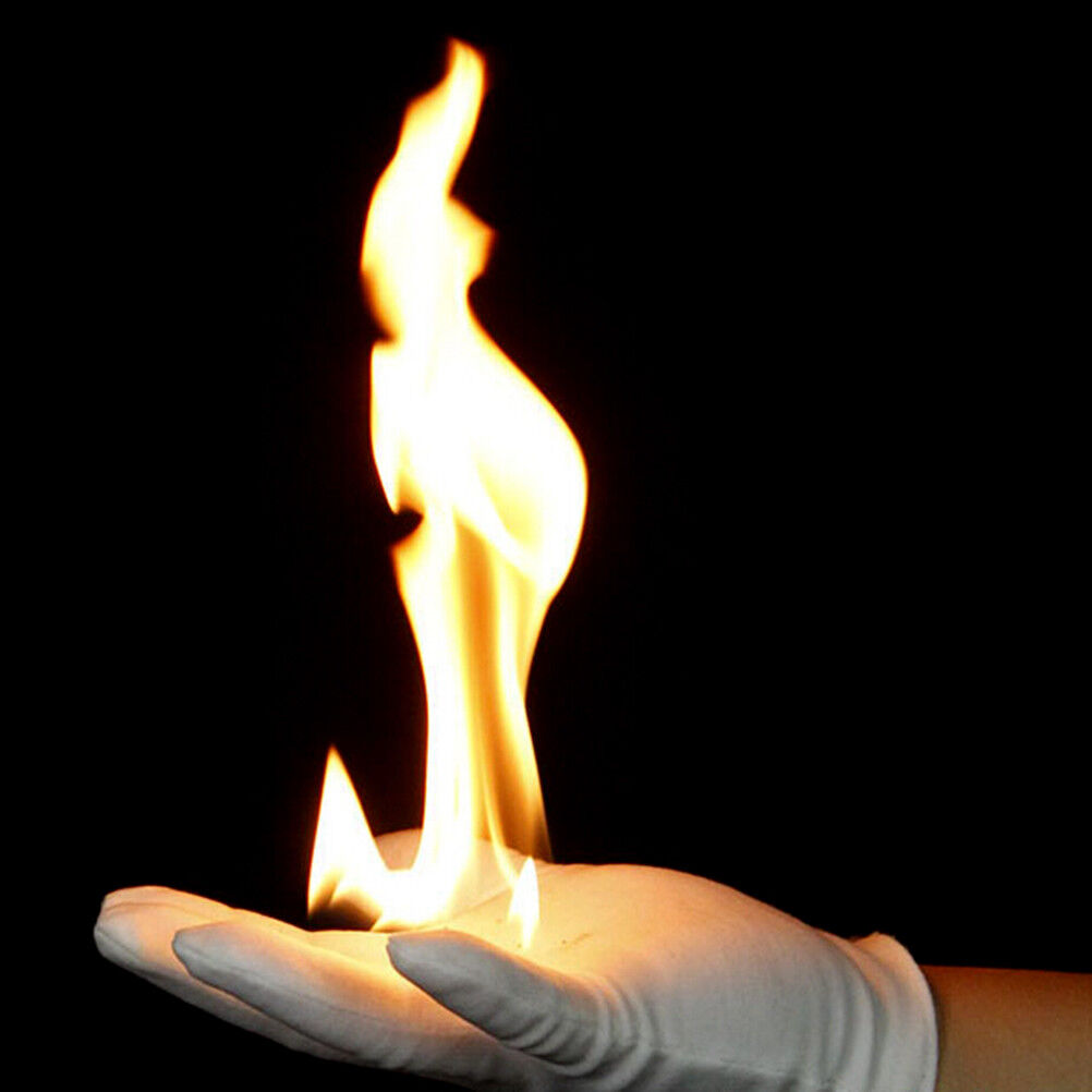 2 Pair Magic Fire  Gloves Bring Fire from Glove Palm Magic Props Magic TricksS*