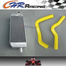 Aluminum Radiator+YELLOW HOSE For Suzuki  RM85 RM 85 2002-2009 03 04 05 06 07