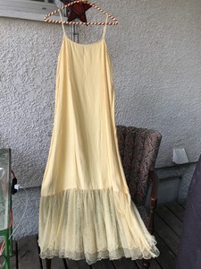 pale yellow slip dress