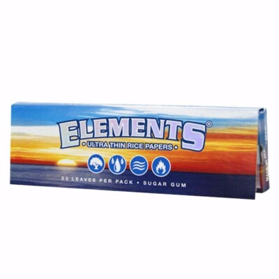 Elements Ultra Thin Rice Rolling Papers Single Wide