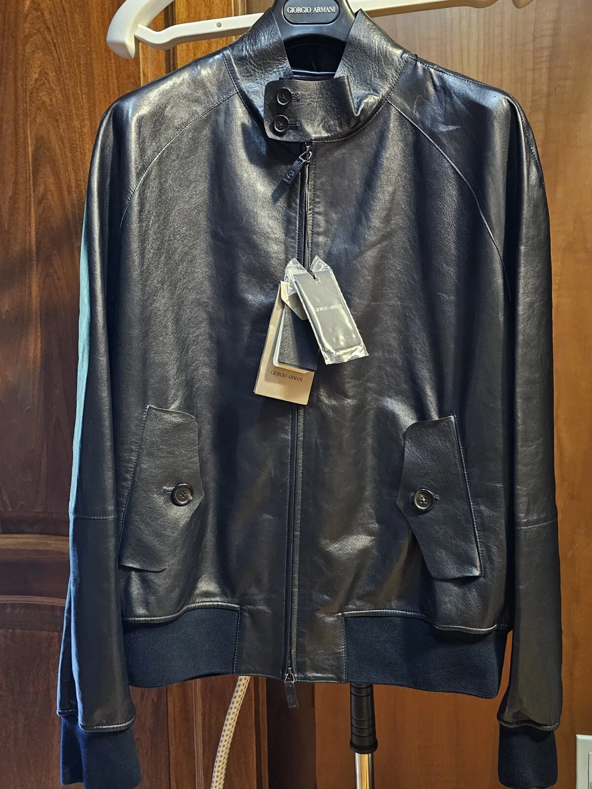 Giorgio Armani — NWT 2024 GIORGIO ARMANI JACKET (MEN’S) Nappa-Leather Blouson