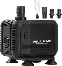 Simple Deluxe 400GPH 15W Water Table Pump (1500L/H) with 3 Nozzles, Perfect for