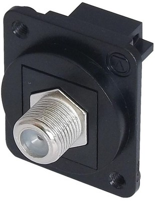 TUK - Panel Mount F Connector Keystone Coupler, Black