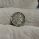 1907 US Barber Dime 10c F+ (Cleaned)