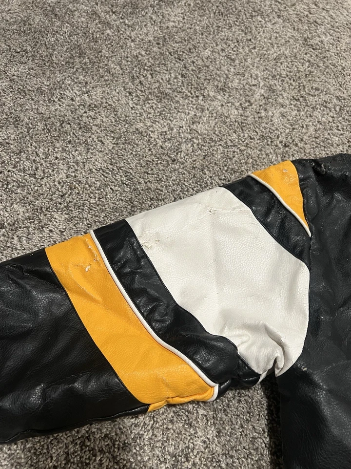 Mizzou Tigers NCAA Leather Bomber Jacket Size XL 14/16 - Image 4 of 4