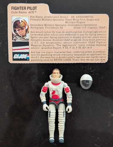 GI JOE Ace, 100% Complete, 1983 Vintage Hasbro