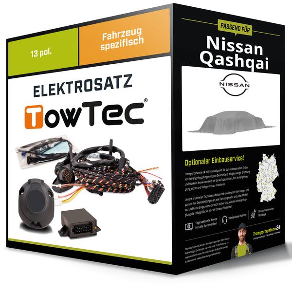 Elektrosatz 13-Pol Spezifisch für Nissan Qashqai 05.2019-Jetzt NEU-image