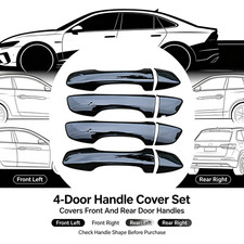 For Vw Jetta 2019-2024 Glossy Black Side Door Handle Cover Trim 8pcs For Vw Jetta 2019-2024 Glossy Black Side Door Handle Cover Trim 8pcs