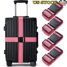 Durable Luggage Straps Travel Essentials Adjustable 4 PCS Nylon Travel Gear New