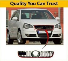 2005-Main Centre Front Bumper Grille W/ Red Trim Fits VW Polo GTI 09 New