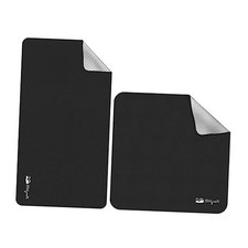 3in1 Anti Slip Silicone dots Multi-Functional Microfiber Cloth Mouse Black