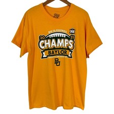 Baylor University Bears Football 2021 Big 12 Conference Champions T-Shirt Size L