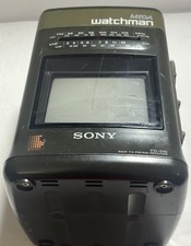 Vtg Sony MEGA Watchman Television FD-510 Portable B W TV FM/AM Radio For Parts