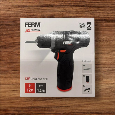 FERM AX Power 12V Akku-Bohrschrauber 1.5Ah, inkl. Zubehör