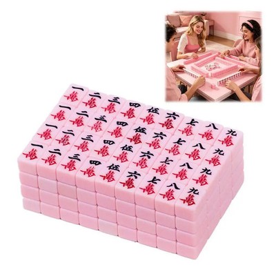 Cute Mini Mahjong Set - Portable 20mm Tiles for Camping & Parties