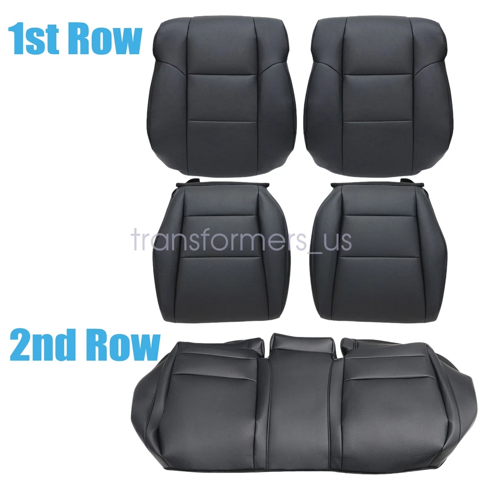 Cubierta de asiento de cuero delantera inferior/superior/trasera para Acura TSX 2009-2014 negra Foto 2 de 4