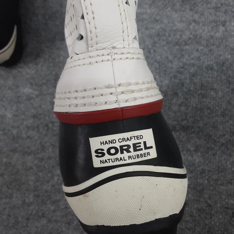 Sorel Botas Altas Mujer Talla 10M Blanco Negro Rojo Impermeables Hechas a Mano Invierno Foto 4 de 4