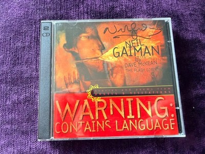 'Warning : Contains Language' - Neil Gaiman -  2 CD Set - Signed