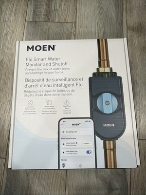 Flo by Moen 900-001 Smart Water Monitor Shutoff Valve 3/4 in - SEE PICTURE